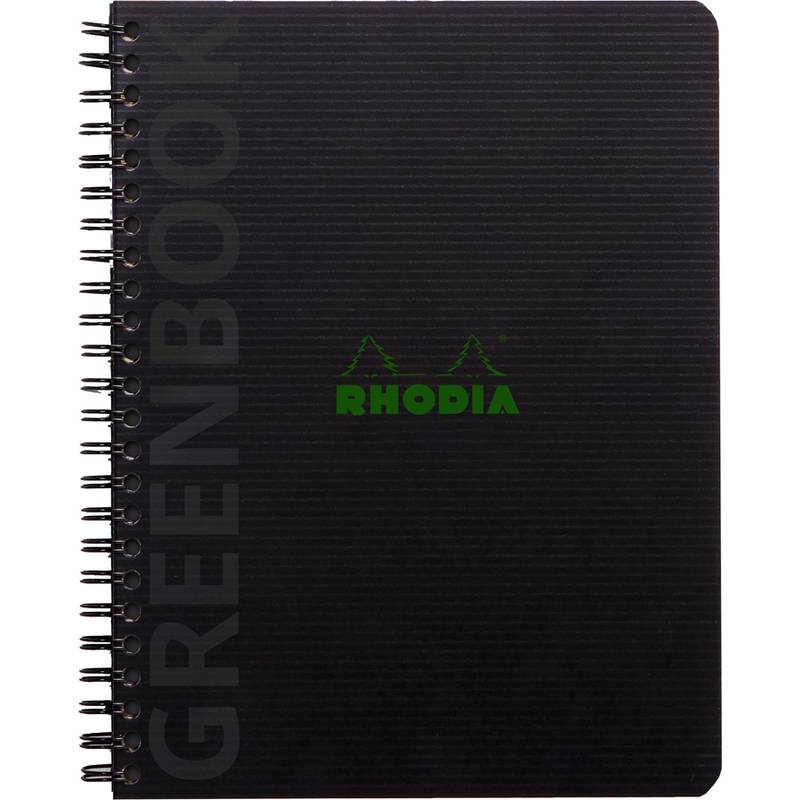 RHODIA Collegeblock GREENBOOK, DIN A5+, kariert, schwarz