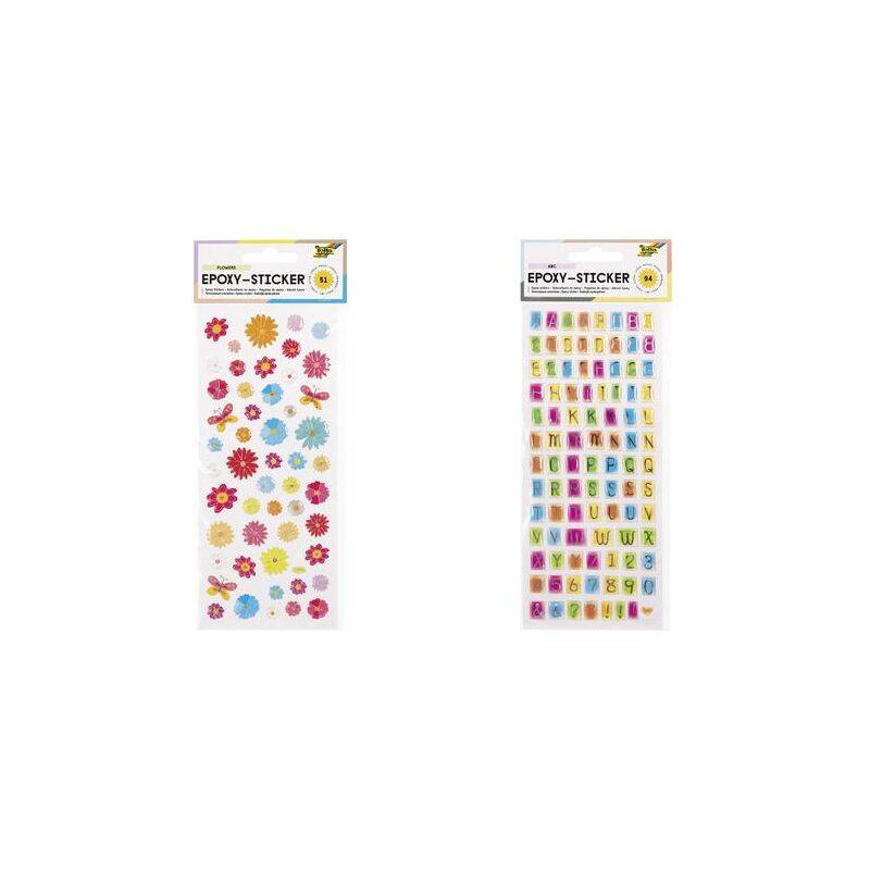 folia Epoxy-Sticker FLOWERS, 3D-Effekt