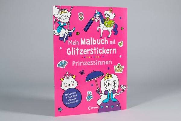 Mein Malbuch mit Glitzerstickern - Prinzessinnen