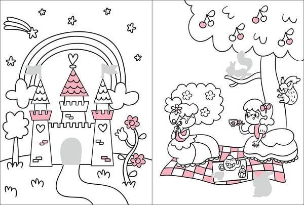 Mein Malbuch mit Glitzerstickern - Prinzessinnen