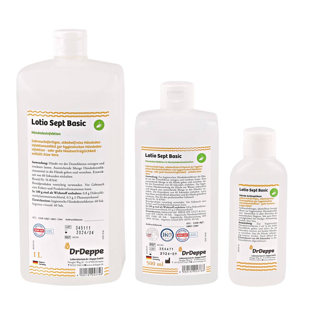 Händedesinfektion Lotio Sept Basic, alkoholfrei, transparent, 0,5l