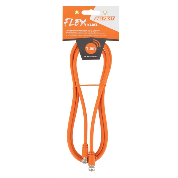 SELFSAT Antennenanschlusskabel Flex 1,5 m, orange SELFSAT Antennenanschlusskabel Flex 1,5 m, orange
