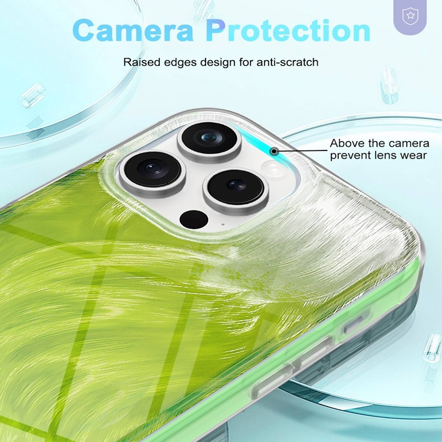 Für Apple iPhone 15 Pro Max Feder Design Bumper TPU Schutz Hülle Grün