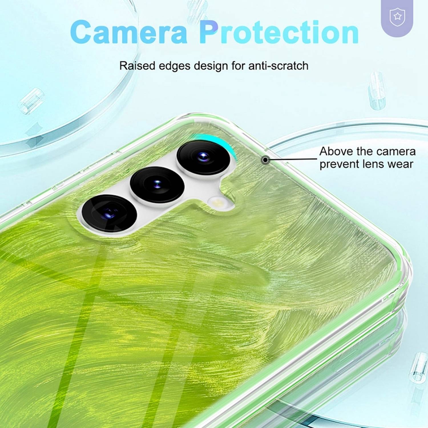 Für Samsung Galaxy S24 Feder Design Bumper TPU Schutz Hülle Case Grün