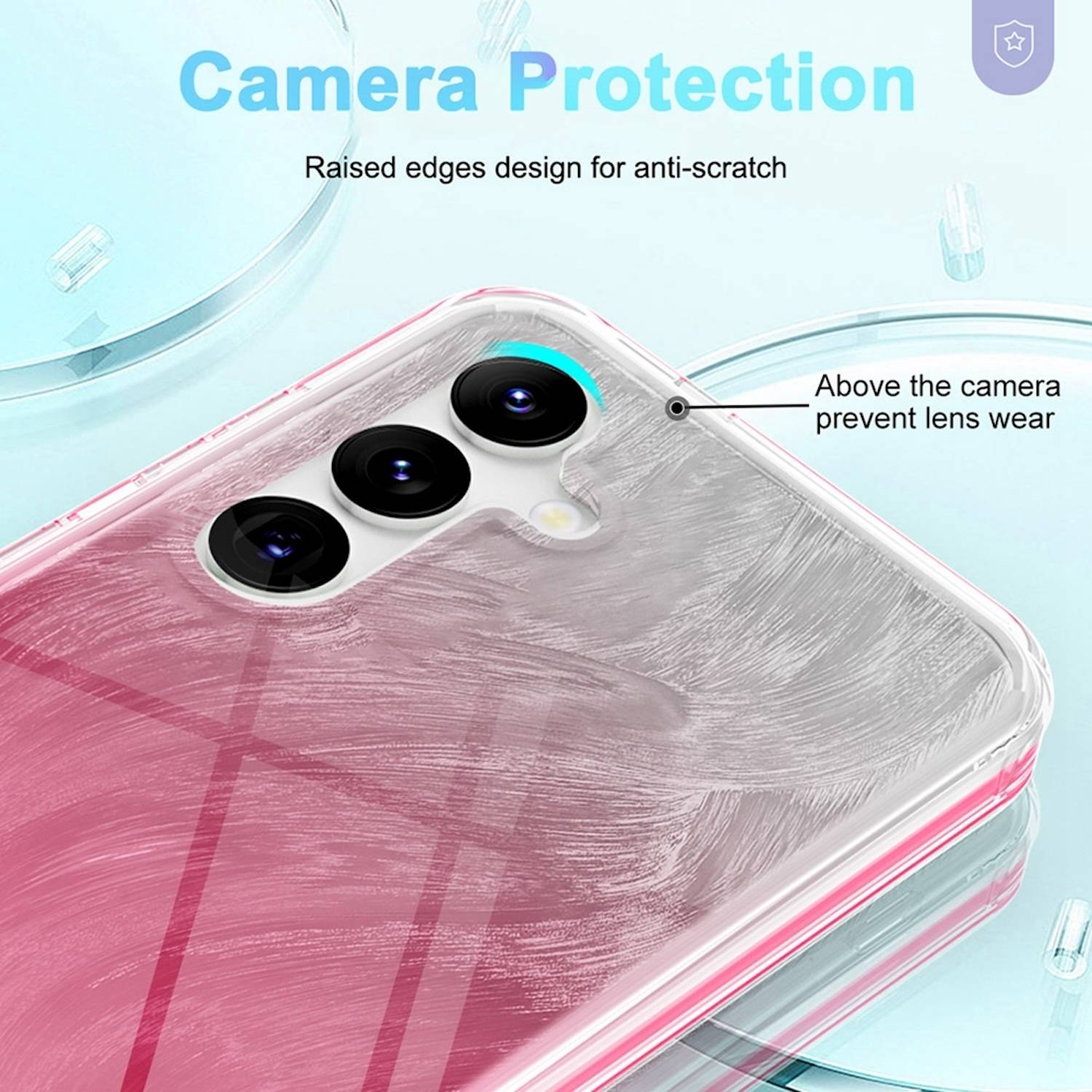 Für Samsung Galaxy S24 Feder Design Bumper TPU Schutz Hülle Case Rosa