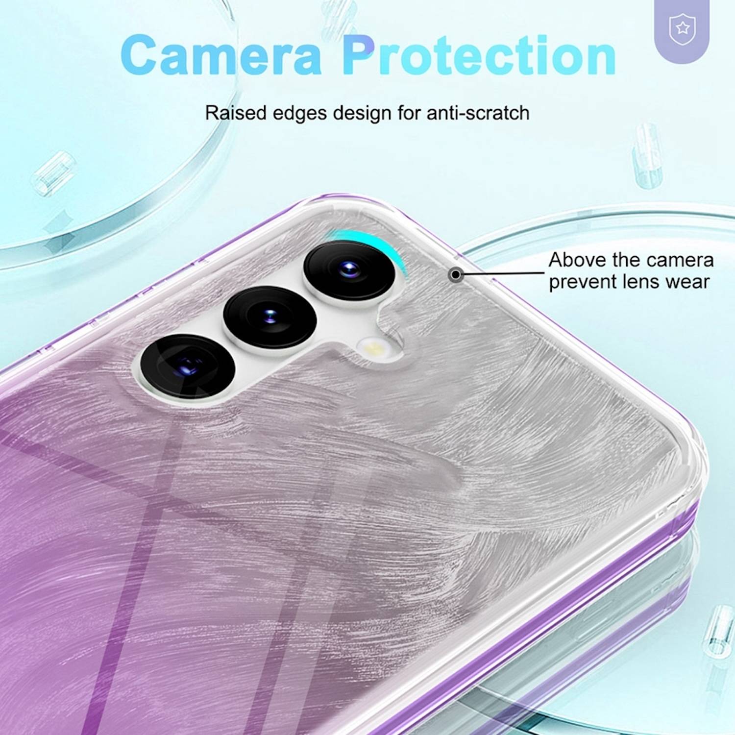 Für Samsung Galaxy S24 Feder Design Bumper TPU Schutz Hülle Case Lila