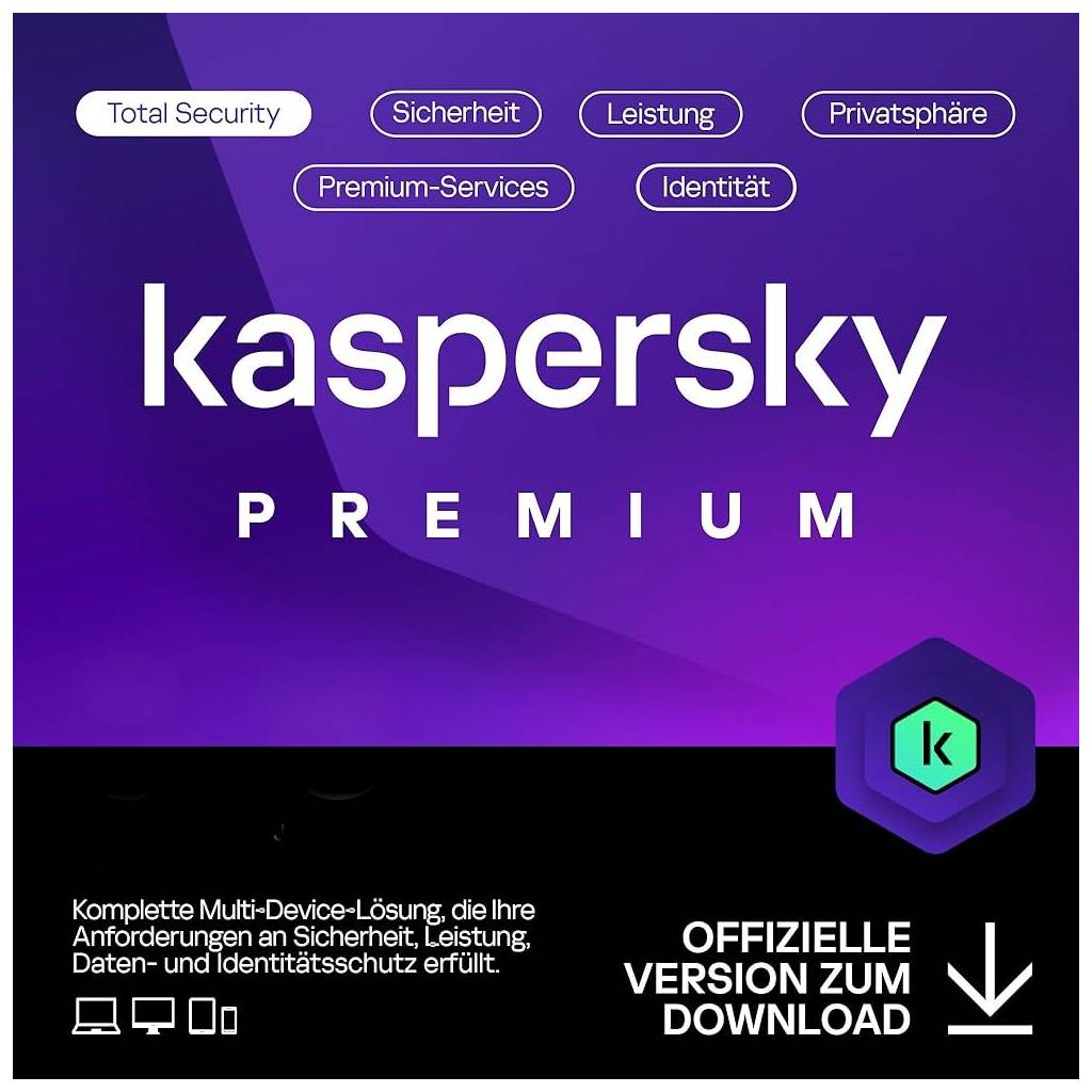 Kaspersky Premium - 5 Geräte - 2 Jahre - ESD