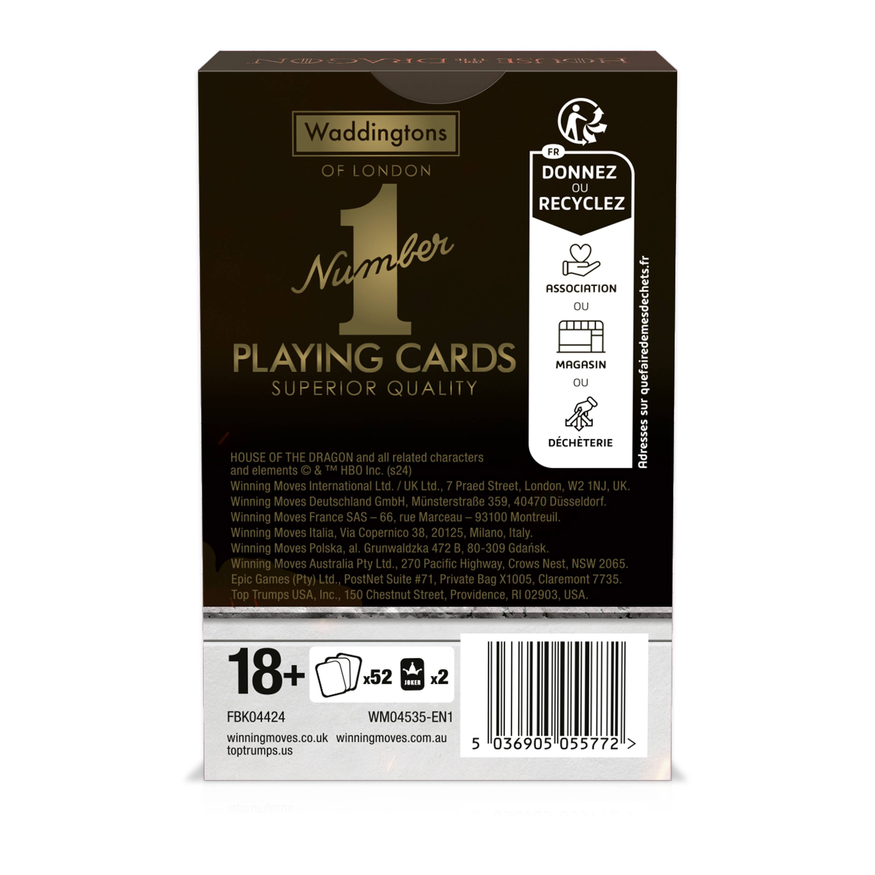 Number 1 - Spielkarten - House of the Dragon Kartenspiel Game of Thrones Karten