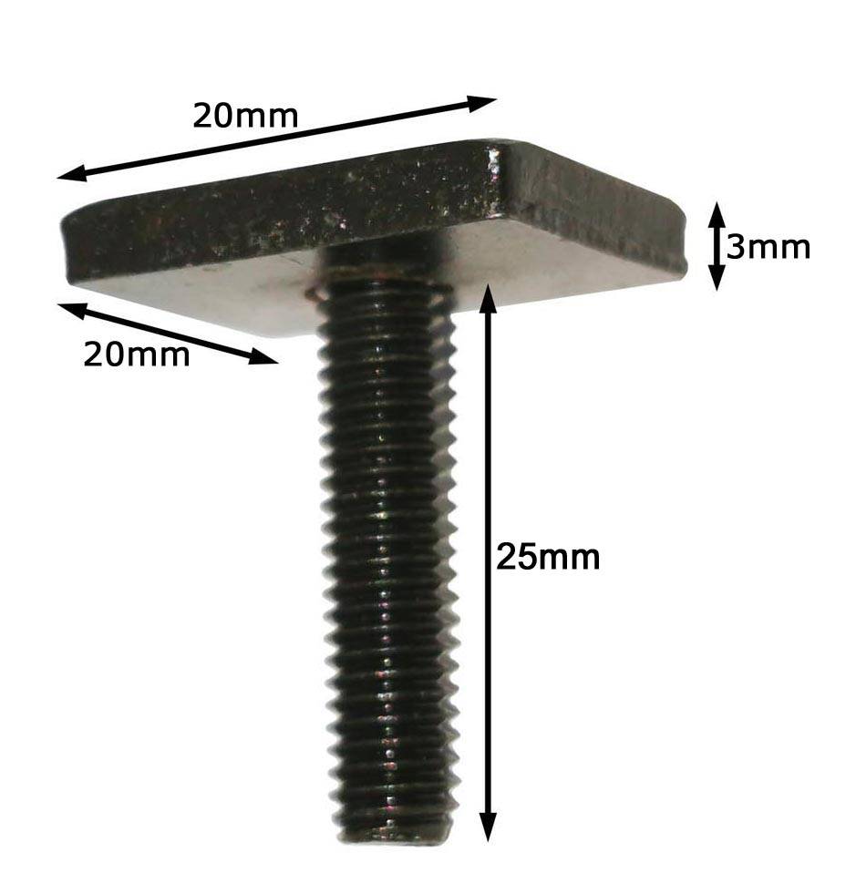 4 Nutsteine M8x25mm Dachträger Relingträger T-Nut Adapter Nutensteine 20x20mm