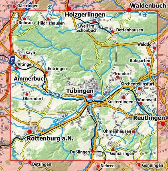 Naturpark Schönbuch - Tübingen 1 : 25 000