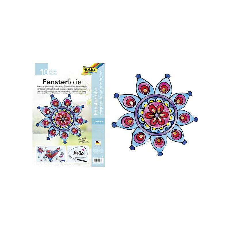 folia Fensterfolie, 230 x 330 mm, 5 Blatt, farblos