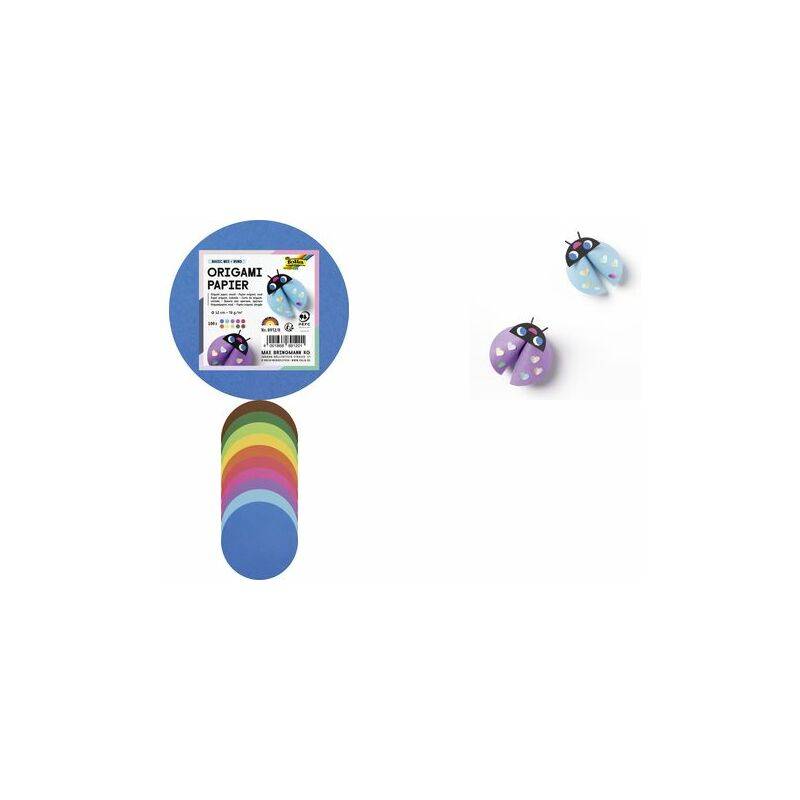 folia Faltblätter, rund, 120 mm, 500 Blatt, farbig sortiert