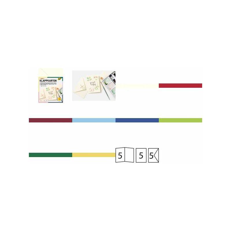 folia Klappkarten-Set, 105 x 150 mm, weiß