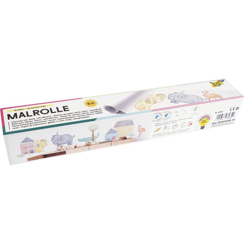 folia Malrolle, blanko, 300 mm x 6 m, weiß