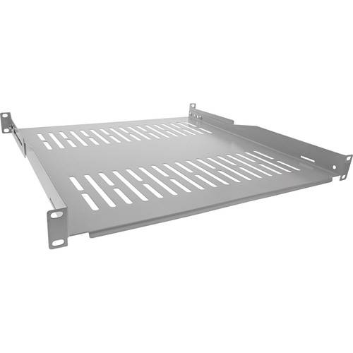 Metallisches Serverregal mit geschlitztem Belüftungsdesign, entwickelt zur Montage in Serverschränken zur Ausrüstungsunterstützung und Verbesserung der Luftzirkulation.