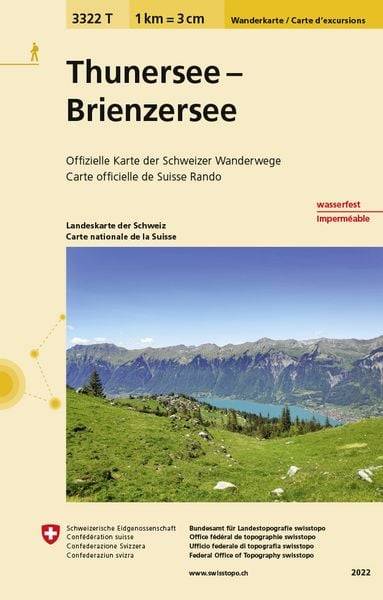 Swisstopo 1 : 33 333 Thunersee Brienzersee