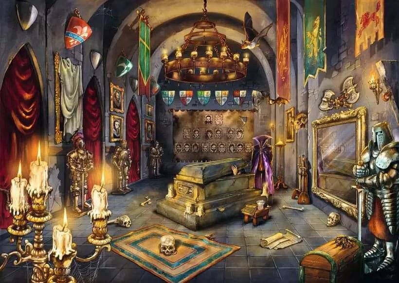Original Ravensburger Quality Puzzle Das Schloss des Vampirs (1000 Teile)