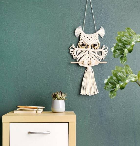 Kleine Knüpfmomente: Makramee-Knüpf-Set - Süße Eule