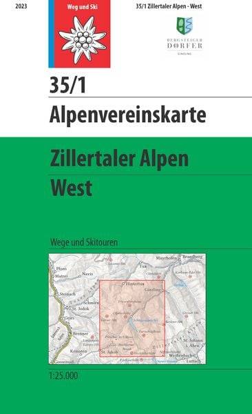 Zillertaler Alpen - West 1:25 000