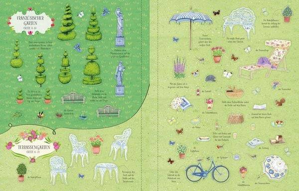 Mein Stickerbuch: Gartenträume