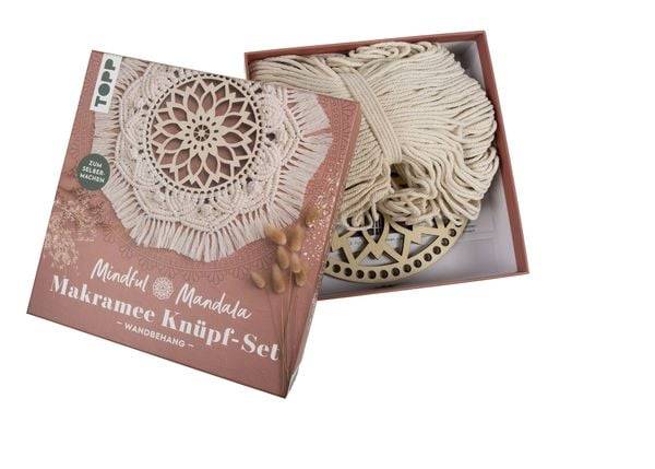 Mindful Mandala - Makramee-Knüpf-Set: Wandbehang. Mit Anleitung und Material zum Selberknüpfen