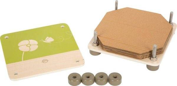 Small foot 12436 - Blumenpresse Discover, Holz/Metall/Pappe, Maße: 18x18cm