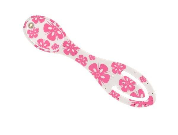 Flexilight Pink Flowers | 2 in 1 Leselampe & Lesezeichen | LED Leselicht | Geschenk für Leser, Buchliebhaber | Deutsche Ausgabe