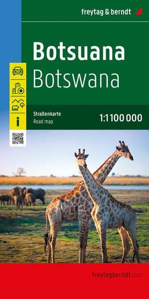 Botsuana, Straßenkarte 1:1.100.000, freytag & berndt