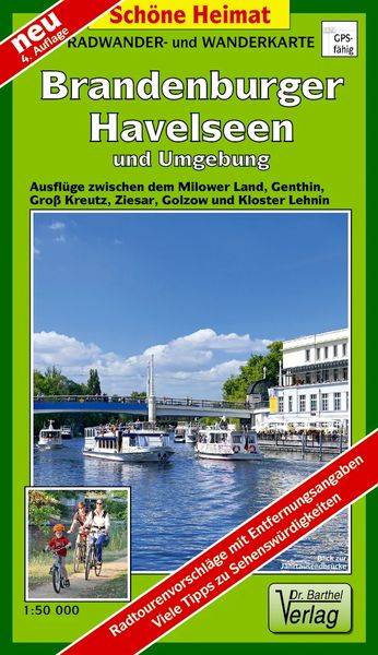 Brandenburger Havelseen und Umgebung 1 : 50 000. Radwander- und Wanderkarte