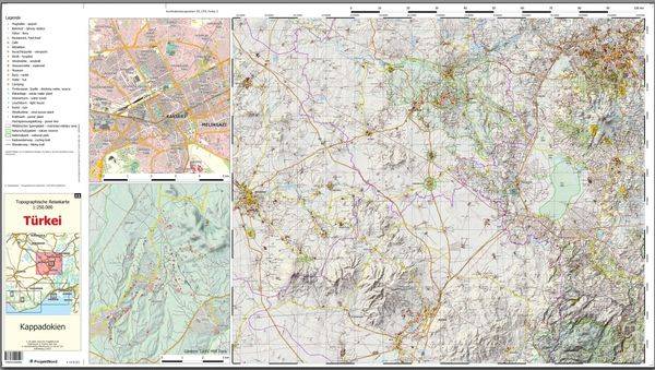 Kappadokien - Topographische Reisekarte 1:250.000 Türkei (Blatt 11)