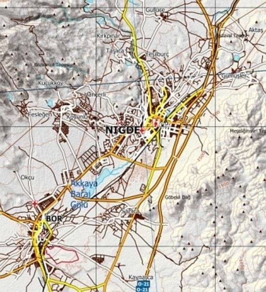 Kappadokien - Topographische Reisekarte 1:250.000 Türkei (Blatt 11)