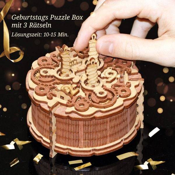 Gift Puzzle Box: Birthday Cake