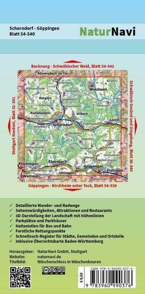 Schorndorf - Göppingen 1 : 25 000, Blatt 54-540