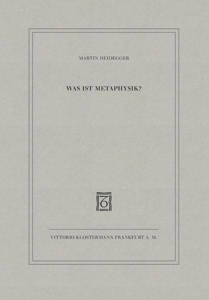 Was ist Metaphysik?