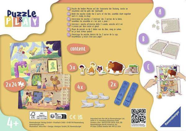 Ravensburger - Im Steinzeitdorf, 2x24 Teile