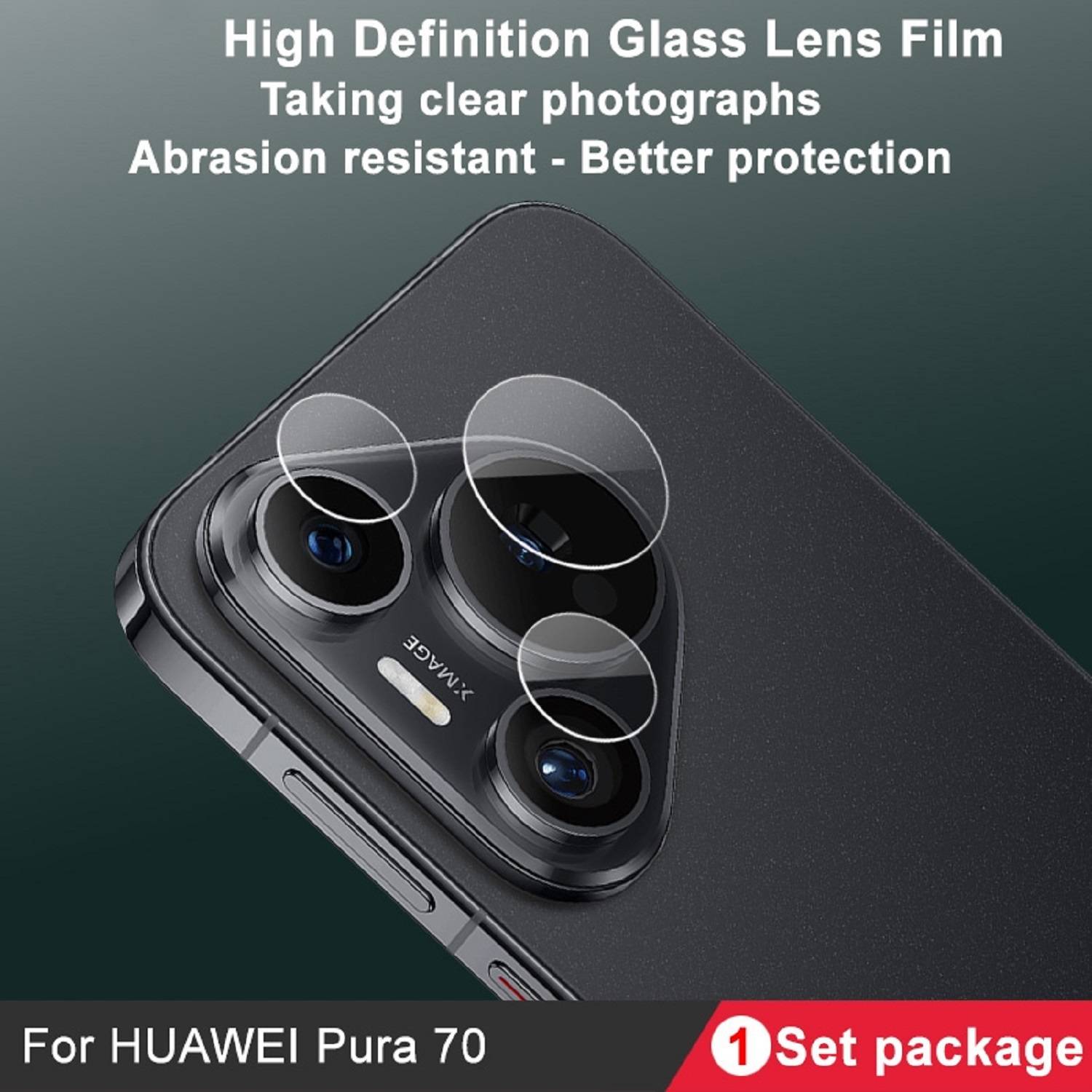 4x 9H Kameraglas für Huawei Pura 70 Pro Plus 3D KLAR echtes Tempered Panzerglas Panzerfolie Displayschutz Schutzglas Hartglas Schutzfolie