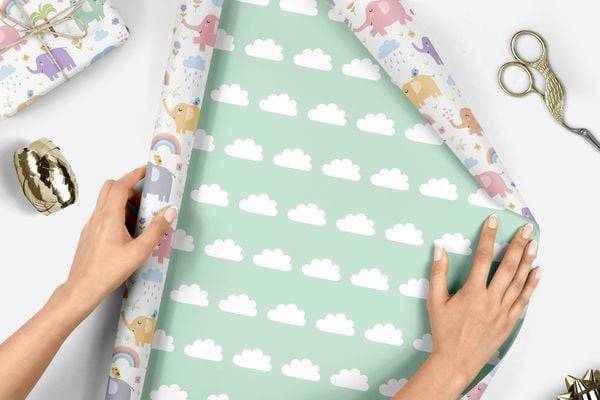 Geschenkpapier-Set Elefanten