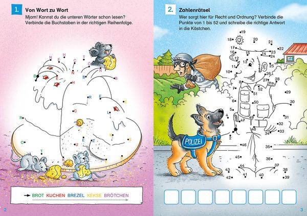 Leselöwen Punkterätsel für Leseprofis - 2. Klasse (Rot)