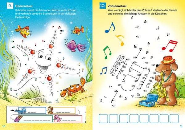 Leselöwen Punkterätsel für Leseprofis - 2. Klasse (Rot)