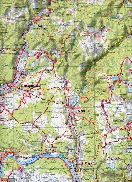 ADFC-Regionalkarte Bodensee-Hochrhein von Konstanz nach Basel 1:60.000