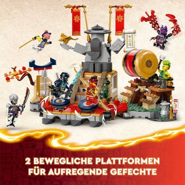 LEGO NINJAGO Turnier-Arena, Abenteuer-Spielzeug mit 6 Minifiguren 71818