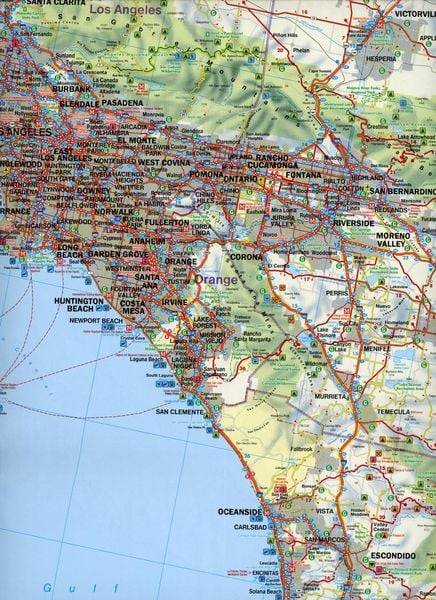 Kalifornien, Autokarte 1:600.000