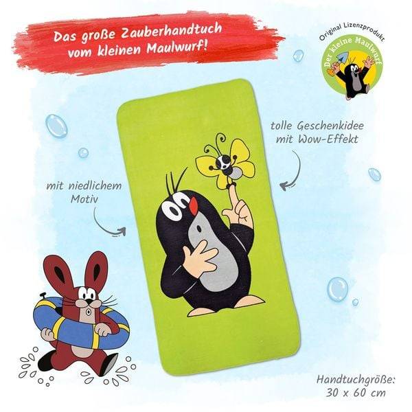 Trötsch Der kleine Maulwurf Zauberhandtuch 30 x 60 cm