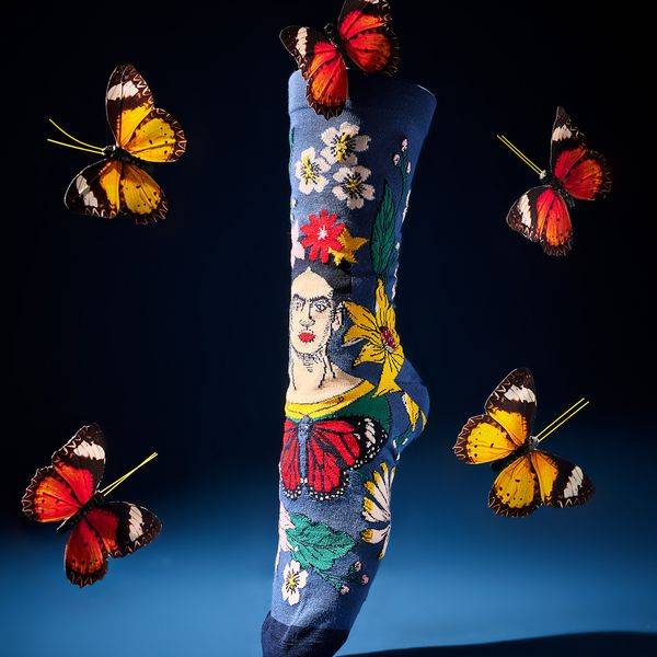 Socken „Frida Kahlo“, blau, Gr. 39-42