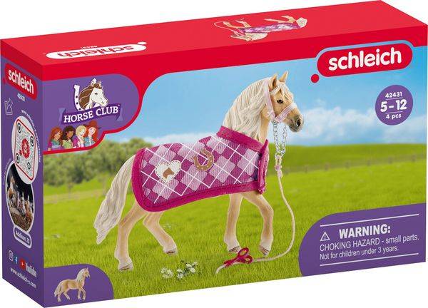 Schleich 42431 - Horse Club, Sofias Mode-Kreation (Andalusier Hengst, Halfter, Pferdedecke, Schere), Spielset