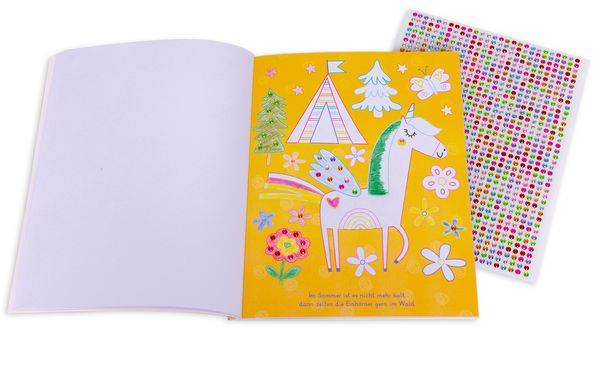 Mein Malbuch mit bunten Glitzersteinen. Einhörner (Mit über 1.000 Glitzersteinen)