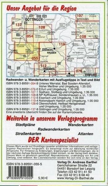 Unteres Werratal. Eschwege, Wanfried, Hoher Meißner und Umgebung. 1:35 000