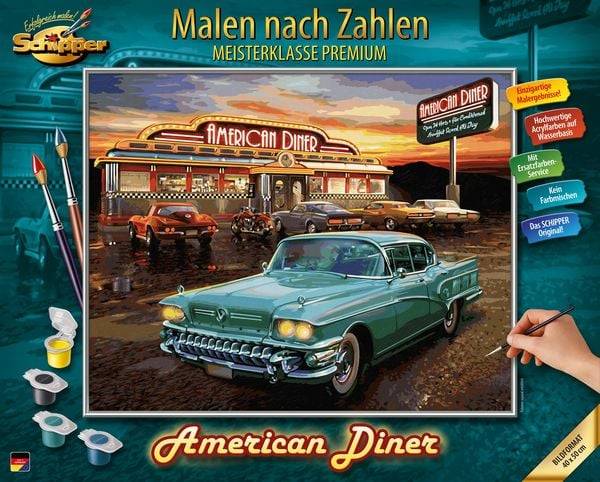 Schipper 609130877 - Malen nach Zahlen, American Diner, 40 x 50 cm