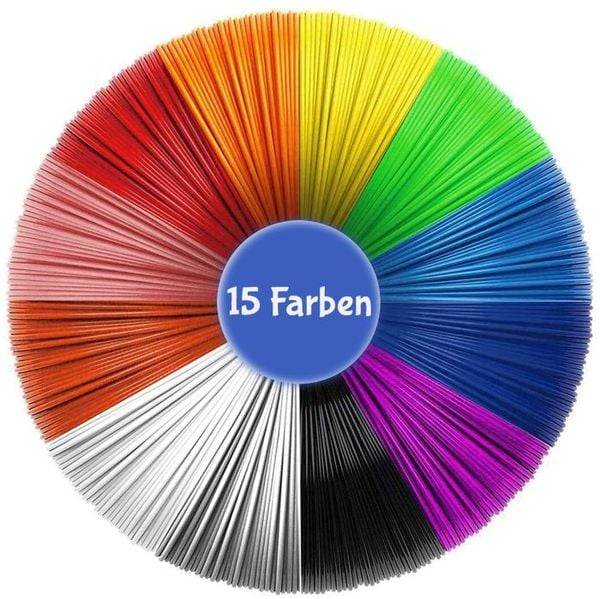 Filapen PCL Filamente 1,75mm - 100 meter Packung, 15 unterschiedliche Farben
