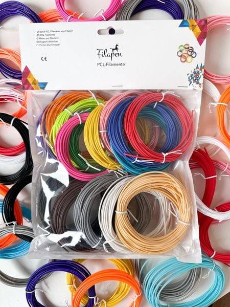 Filapen PCL Filamente 1,75mm - 100 meter Packung, 15 unterschiedliche Farben